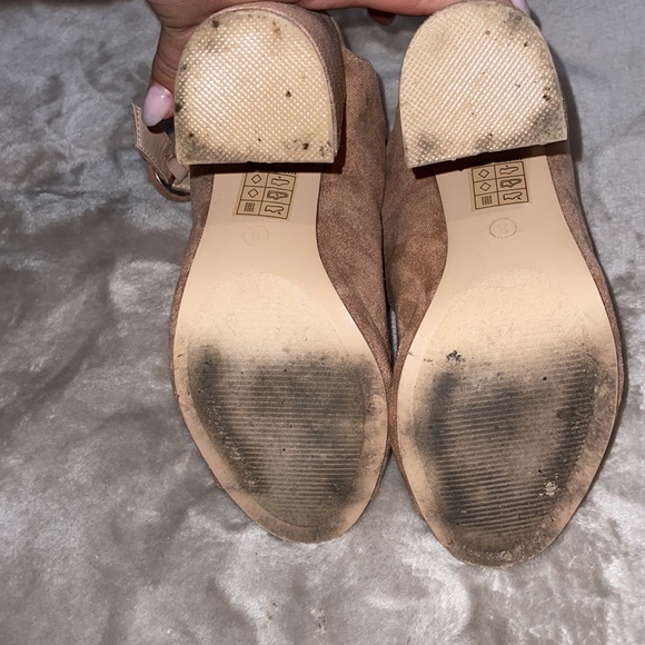 Beige Chunky Heels - Picture 4 of 4